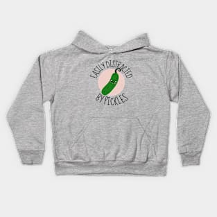 Easily Distracted By Pickles Funny Kids Hoodie